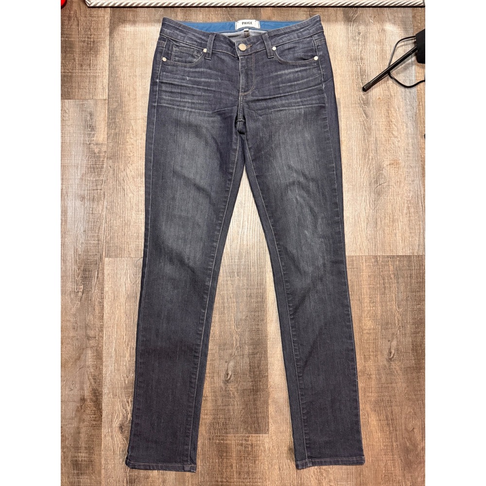 Paige Skyline Skinny Jeans Womens 27 Dark Wash Denim Mid Rise Stretch RN27002